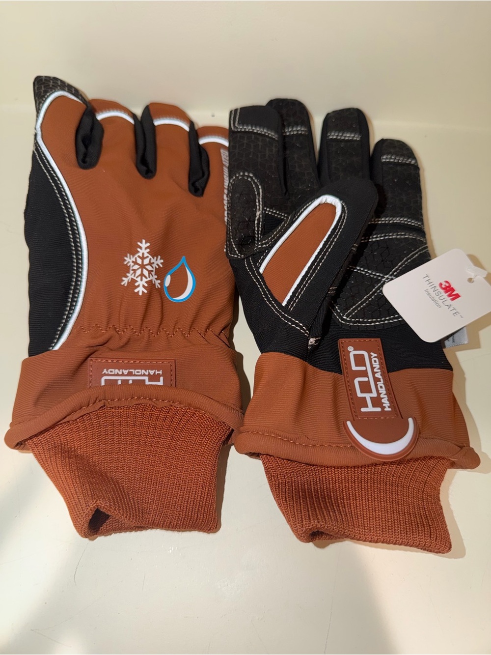 3M Thinsulate Men's Brown and Black Insulated Work Gloves